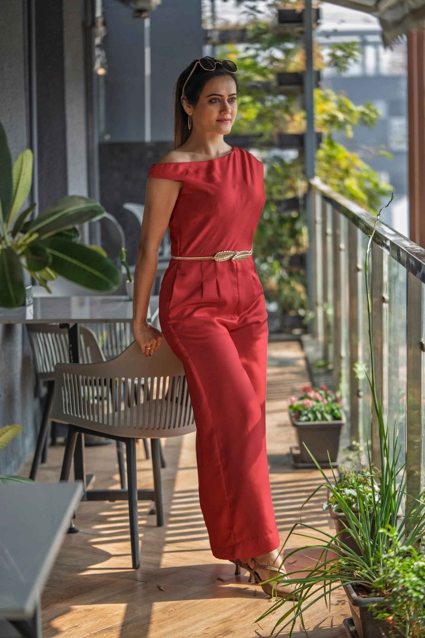 Crimson Chic Jumpsuit – Bold & Beautiful